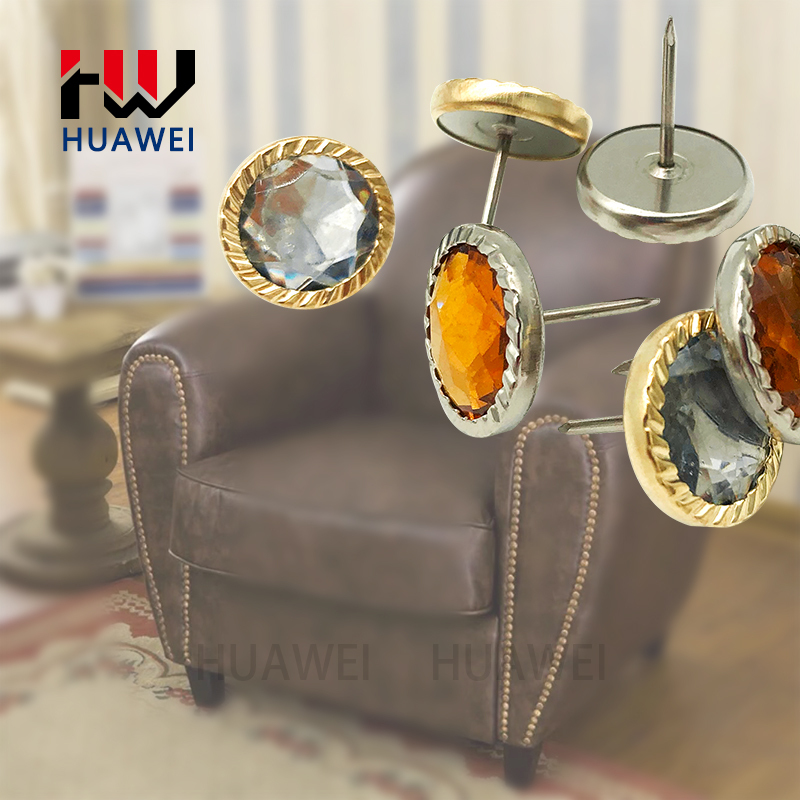 HUAWEI Furniture Hardware Accessories Metal Round Antique Brass Upholstery Decorative Sofa Nails