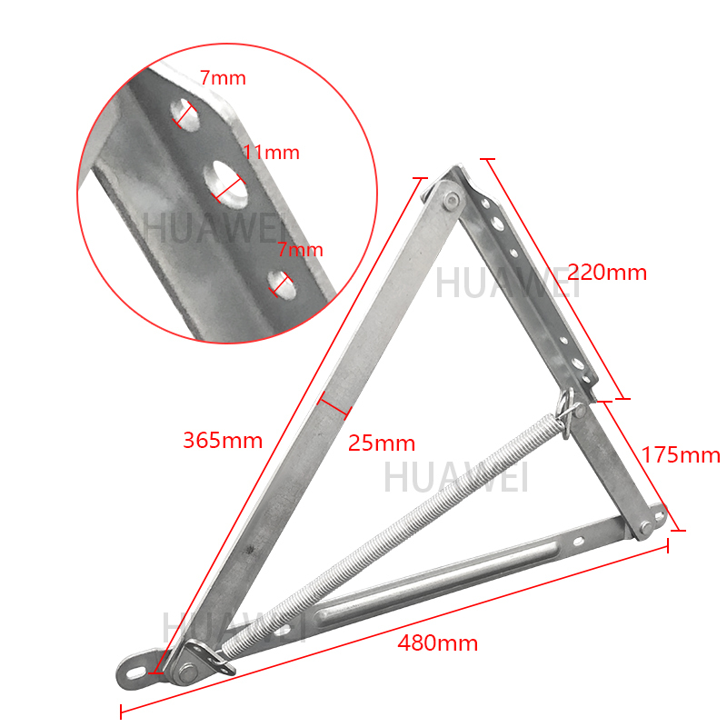 HUAWEI Hydraulic Lift Sofa Bed Hinge Furniture Hardware Functional Accessories Gas Bed Lift up Lifting Mechanism