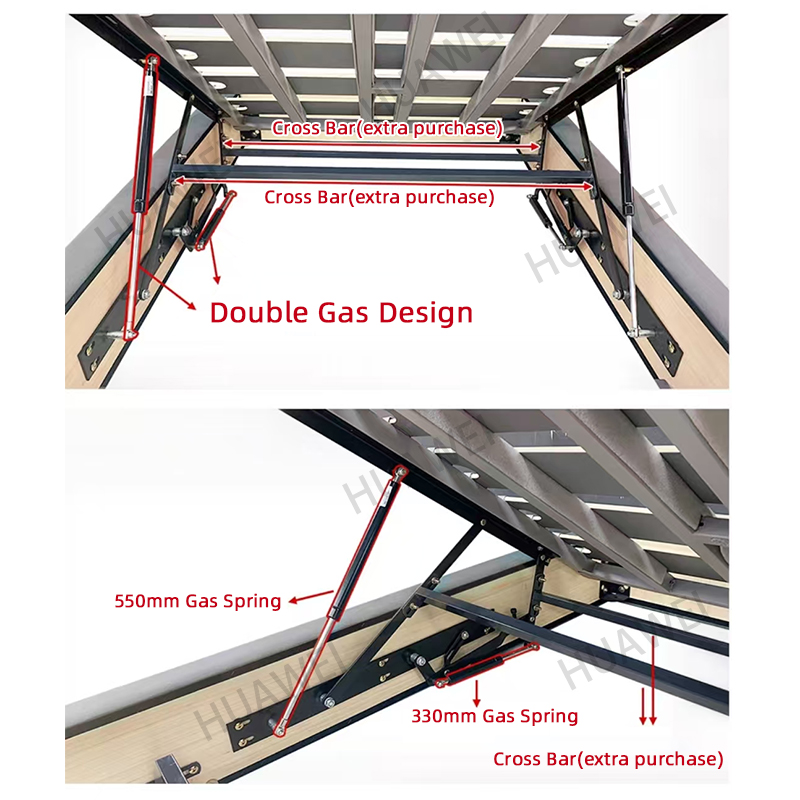 HUAWEI Adjustable Folding Bed Hydraulic Lift Mechanism Gas Spring Lift up Hinge Storage Folding Furniture Accessories