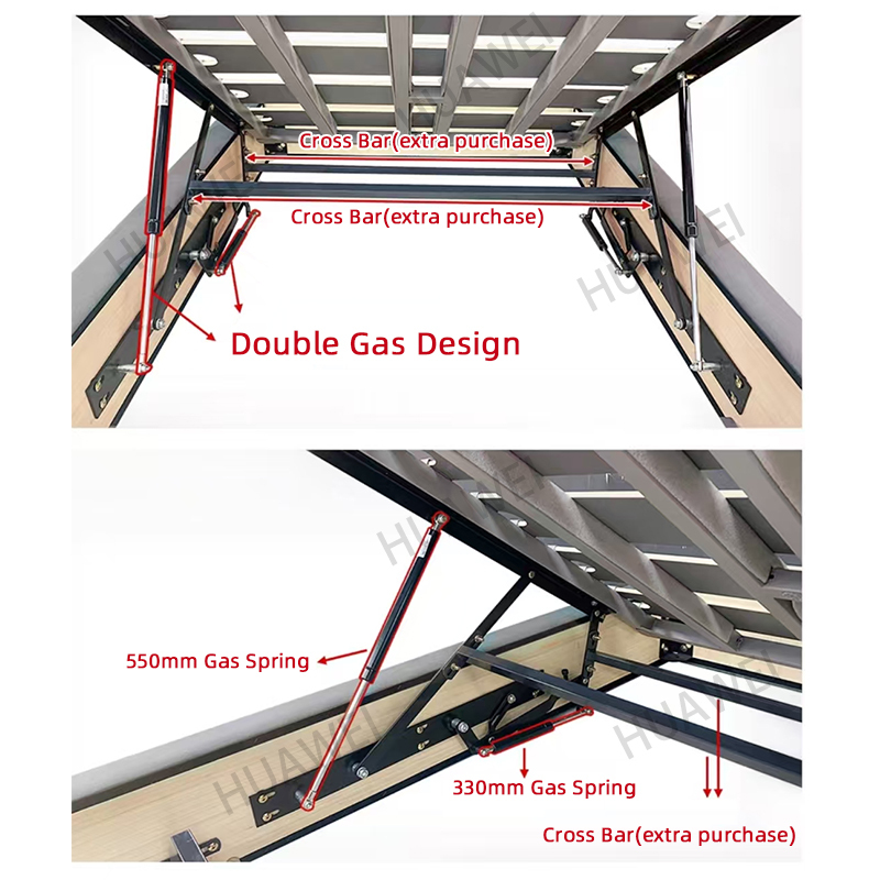 HUAWEI Adjustable Folding Bed Hydraulic Lift Mechanism Gas Spring Lift up Hinge Storage Folding Furniture Accessories