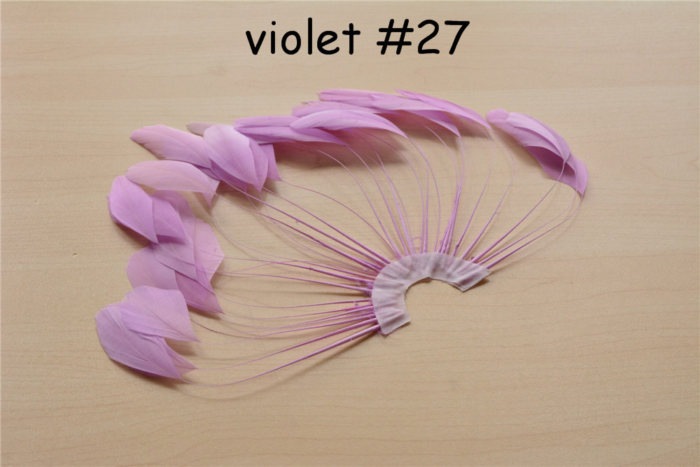 RHW-SC02 80 Colours Stripped Coque Feather Fan