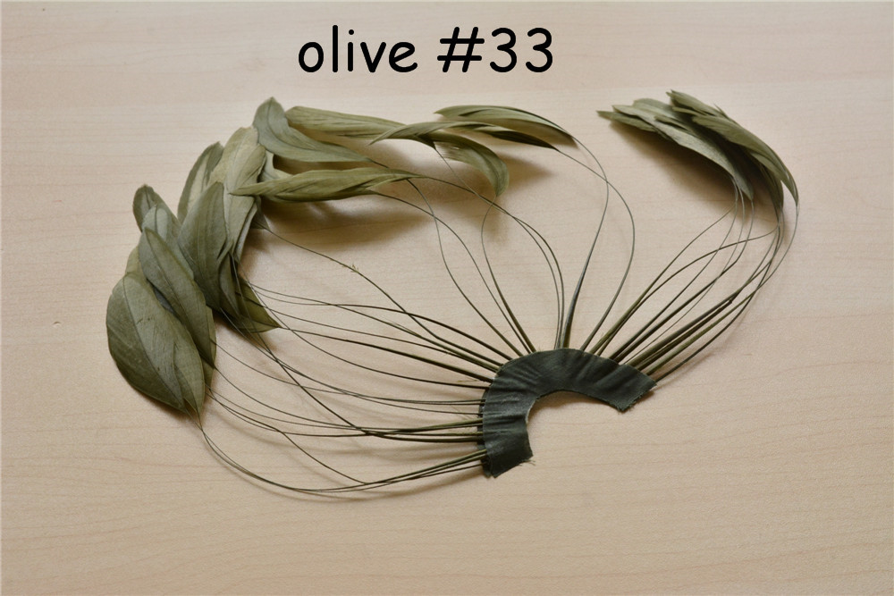 RHW-SC02 80 Colours Stripped Coque Feather Fan