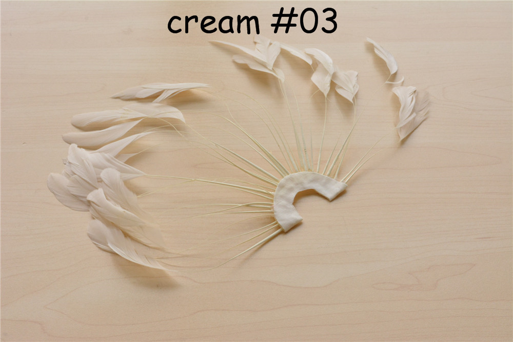 RHW-SC01 80 Colours Stripped Coque Feather Fan
