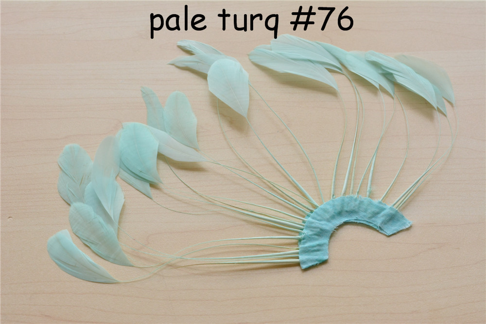 RHW-SC02 80 Colours Stripped Coque Feather Fan
