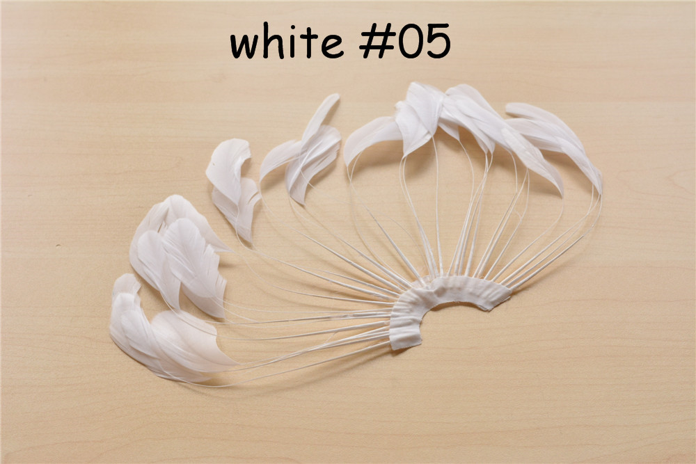 RHW-SC02 80 Colours Stripped Coque Feather Fan