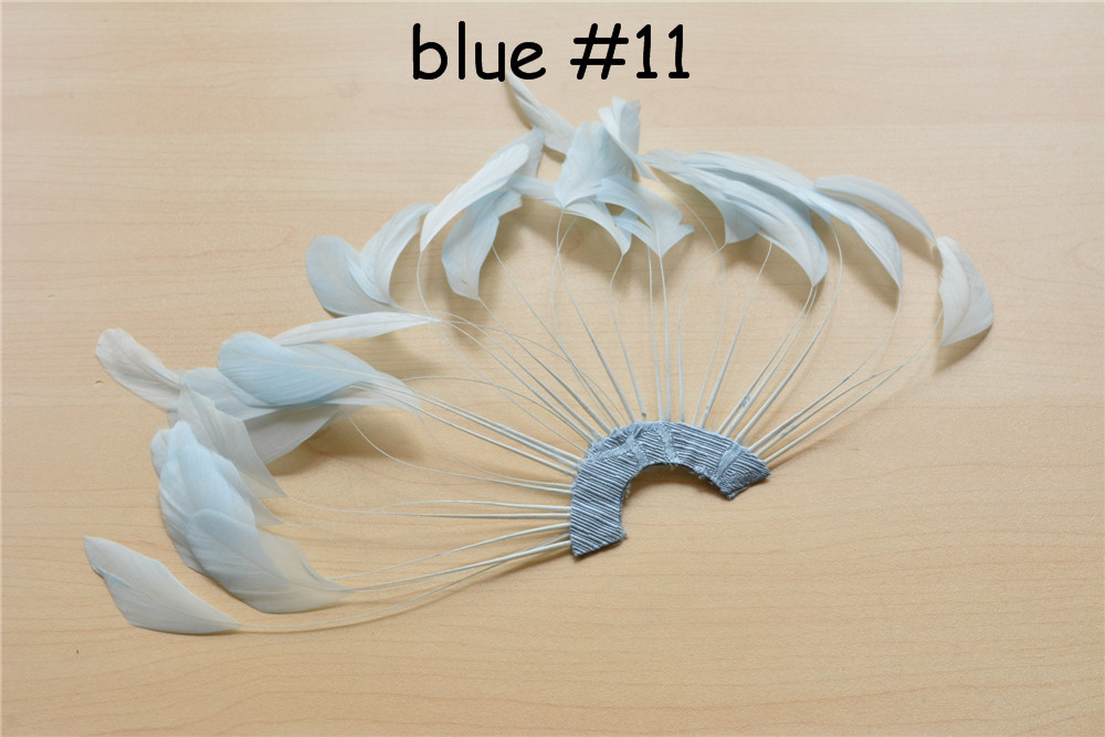 RHW-SC02 80 Colours Stripped Coque Feather Fan