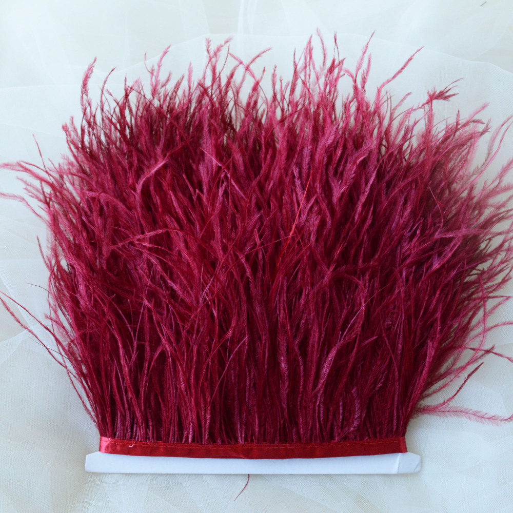 RL-OS01 Ostrich Fringe Feather Trim 34 Colours 1 Meter