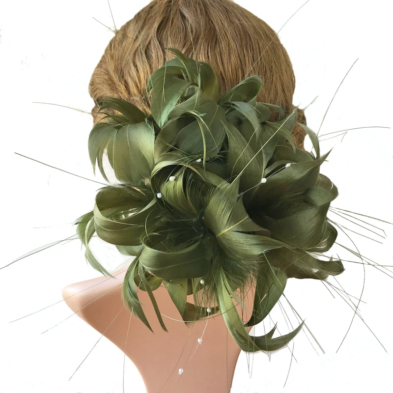 RM725 Feather Mount Goose Feather Millinery Fascinators Hat Handcraft Headress