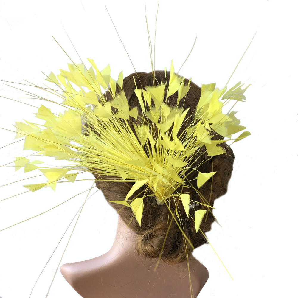 RM611 Feather Mount Stripped Coque Feather Millinery Fascinators Hat Handcraft Headress