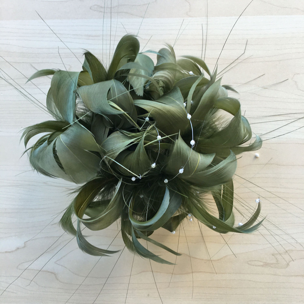 RM725 Feather Mount Goose Feather Millinery Fascinators Hat Handcraft Headress