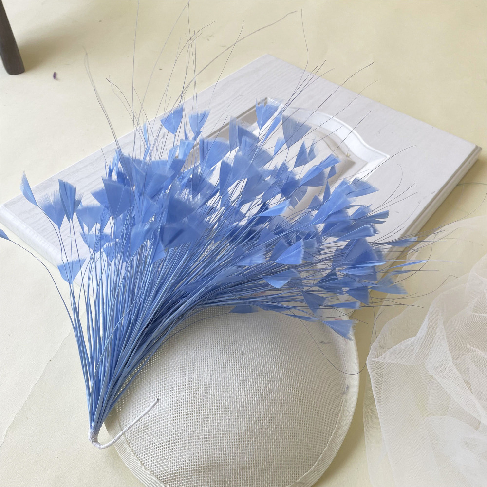 RM611 Feather Mount Stripped Coque Feather Millinery Fascinators Hat Handcraft Headress