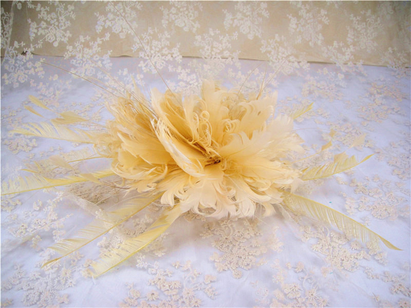 RM608 Feather Mount Goose Feather Millinery Fascinators Hat Handcraft Headress