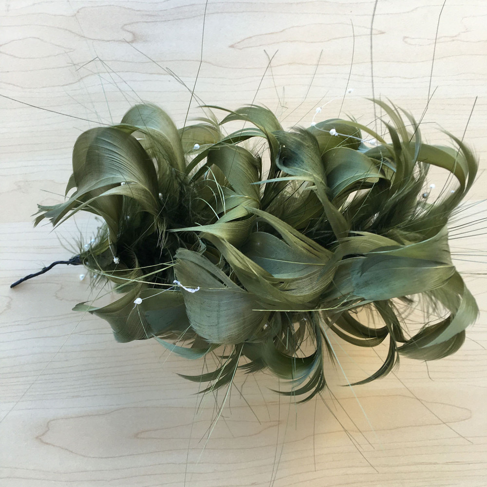 RM725 Feather Mount Goose Feather Millinery Fascinators Hat Handcraft Headress