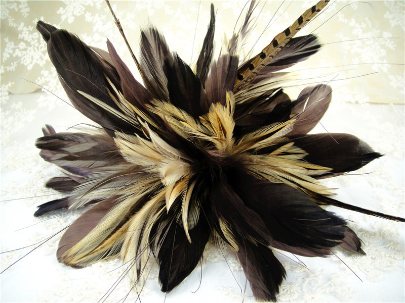 RM606 Feather Mount Goose Feather Millinery Fascinators Hat Handcraft Headress