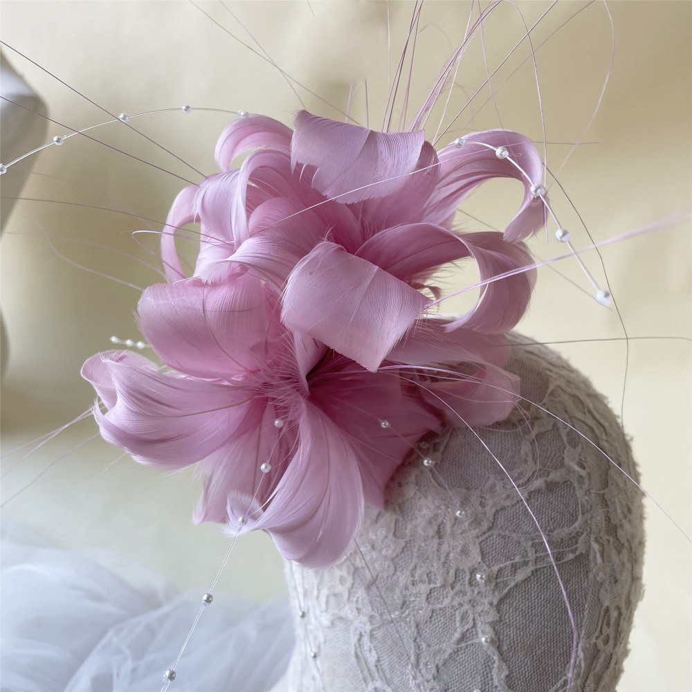 RM708 Feather Mount Goose Feather Millinery Fascinators Hat Handcraft Headress