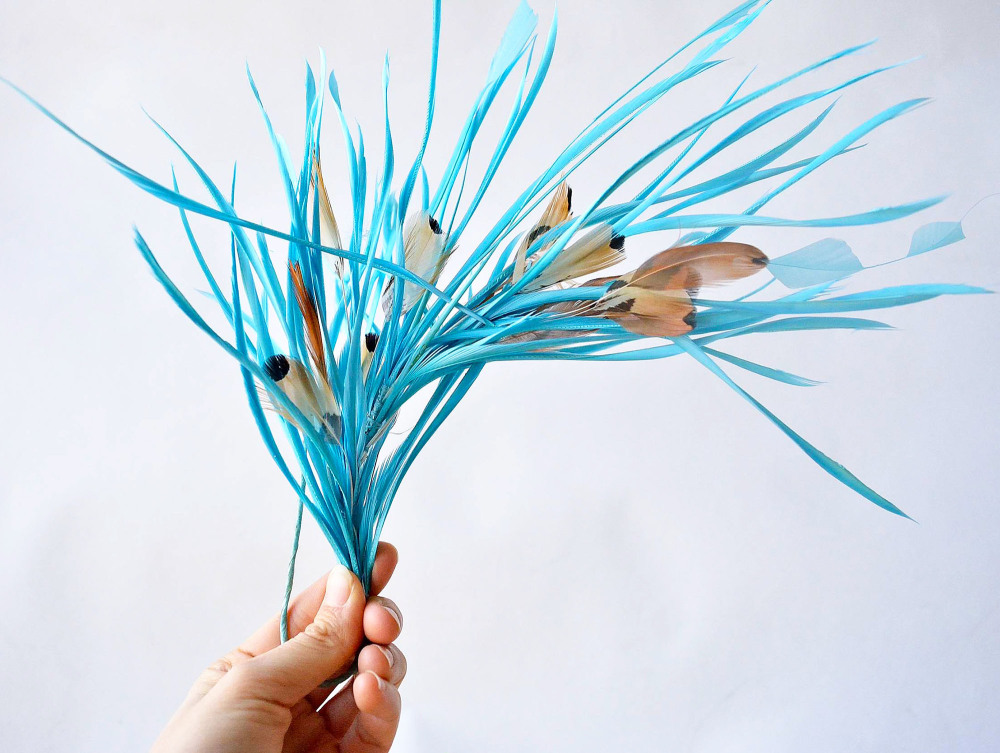 RM624 Feather Mount Goose Feather Millinery Fascinators Hat Handcraft Headress