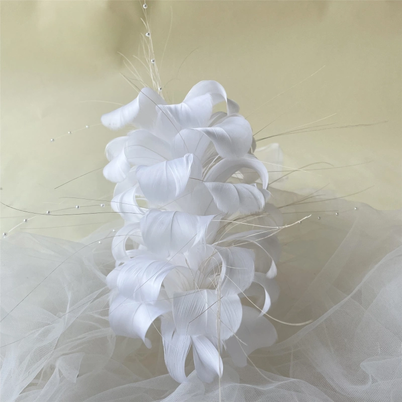RM708 Feather Mount Goose Feather Millinery Fascinators Hat Handcraft Headress