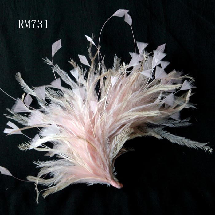 RM727 Feather Mount Goose Feather Millinery Fascinators Hat Handcraft Headress