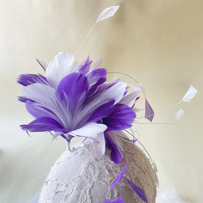 RM712 Feather Mount Goose Feather Millinery Fascinators Hat Handcraft Headress