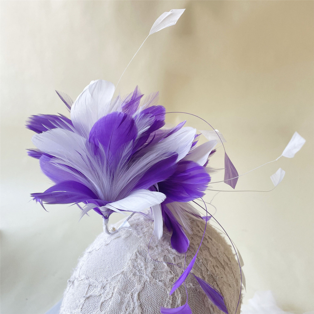 RM712 Feather Mount Goose Feather Millinery Fascinators Hat Handcraft Headress