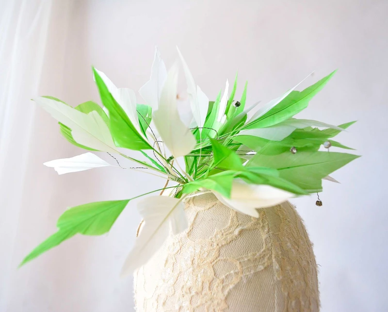 RM712 Feather Mount Goose Feather Millinery Fascinators Hat Handcraft Headress