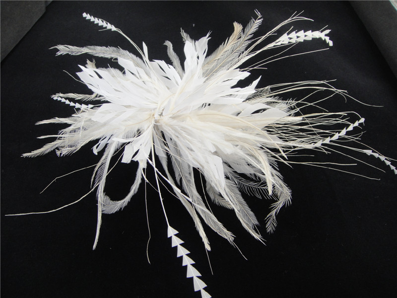 RM731 Feather Mount Goose Feather Millinery Fascinators Hat Handcraft Headress
