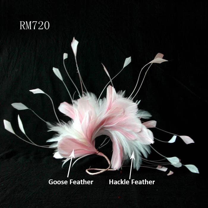 RM712 Feather Mount Goose Feather Millinery Fascinators Hat Handcraft Headress