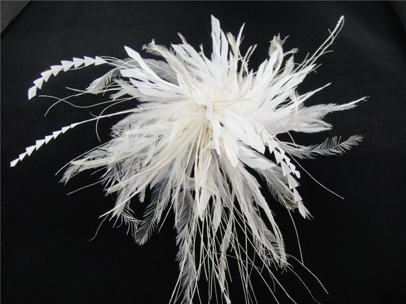 RM731 Feather Mount Goose Feather Millinery Fascinators Hat Handcraft Headress