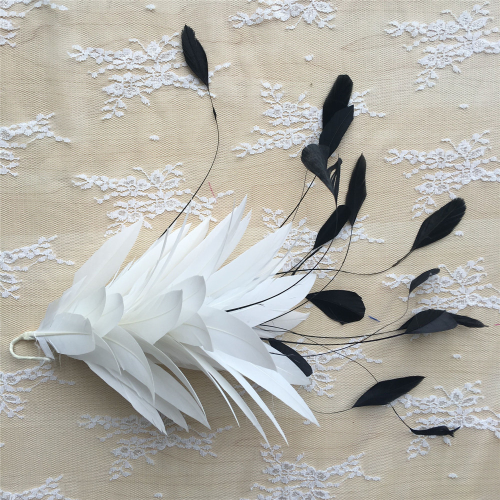 RM611 Feather Mount Stripped Coque Feather Millinery Fascinators Hat Handcraft Headress