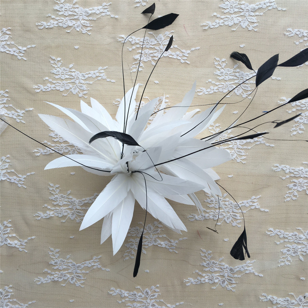 RM611 Feather Mount Stripped Coque Feather Millinery Fascinators Hat Handcraft Headress