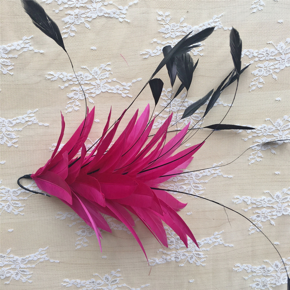 RM611 Feather Mount Stripped Coque Feather Millinery Fascinators Hat Handcraft Headress