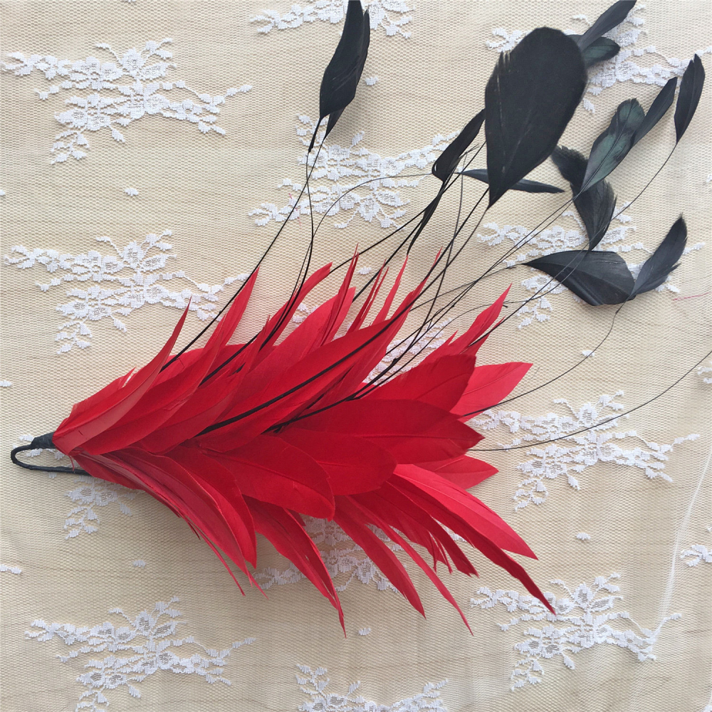 RM611 Feather Mount Stripped Coque Feather Millinery Fascinators Hat Handcraft Headress