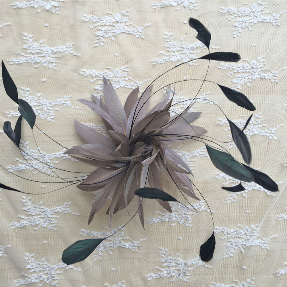 RM704 Feather Mount Stripped Coque Feather Millinery Fascinators Hat Handcraft Headress