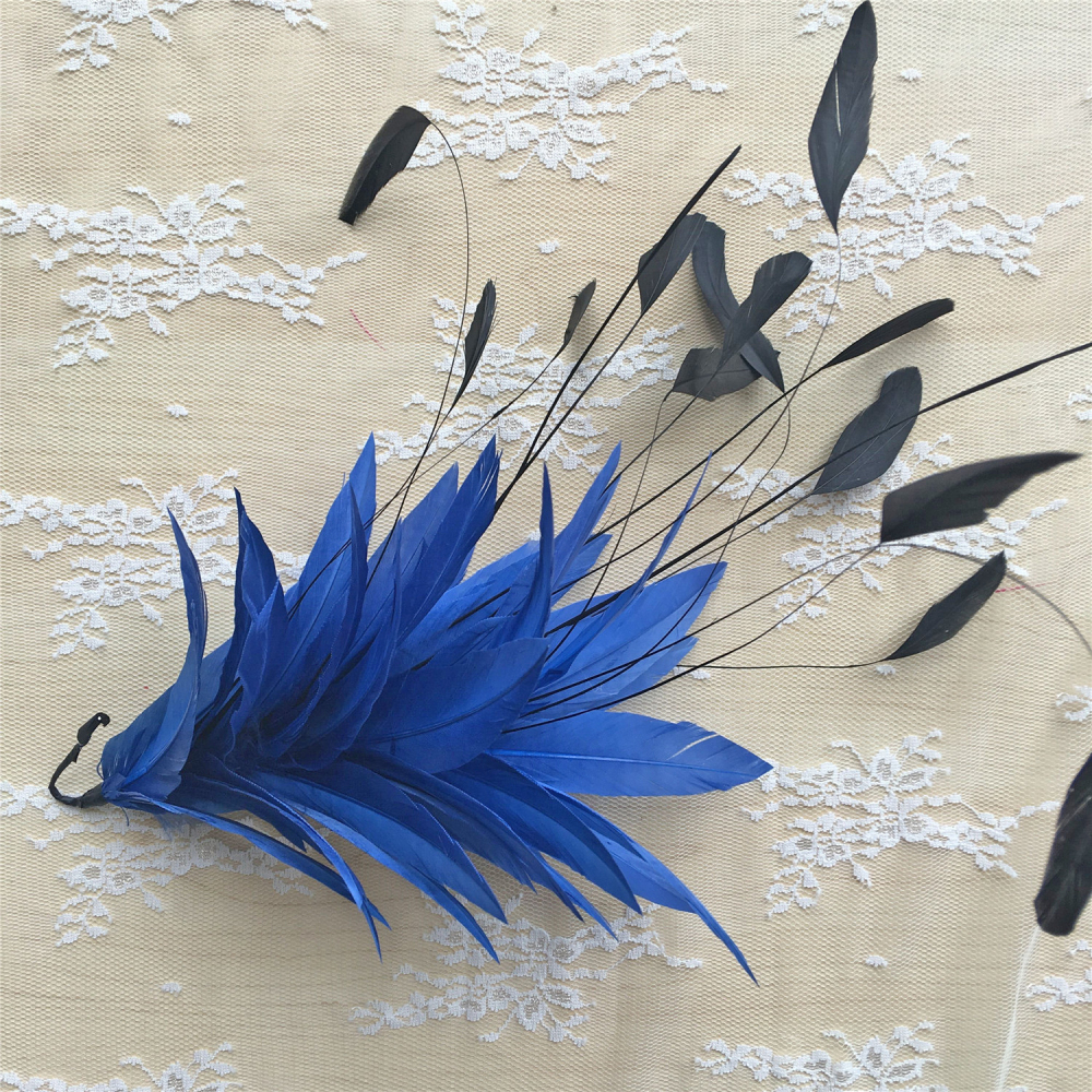 RM704 Feather Mount Stripped Coque Feather Millinery Fascinators Hat Handcraft Headress