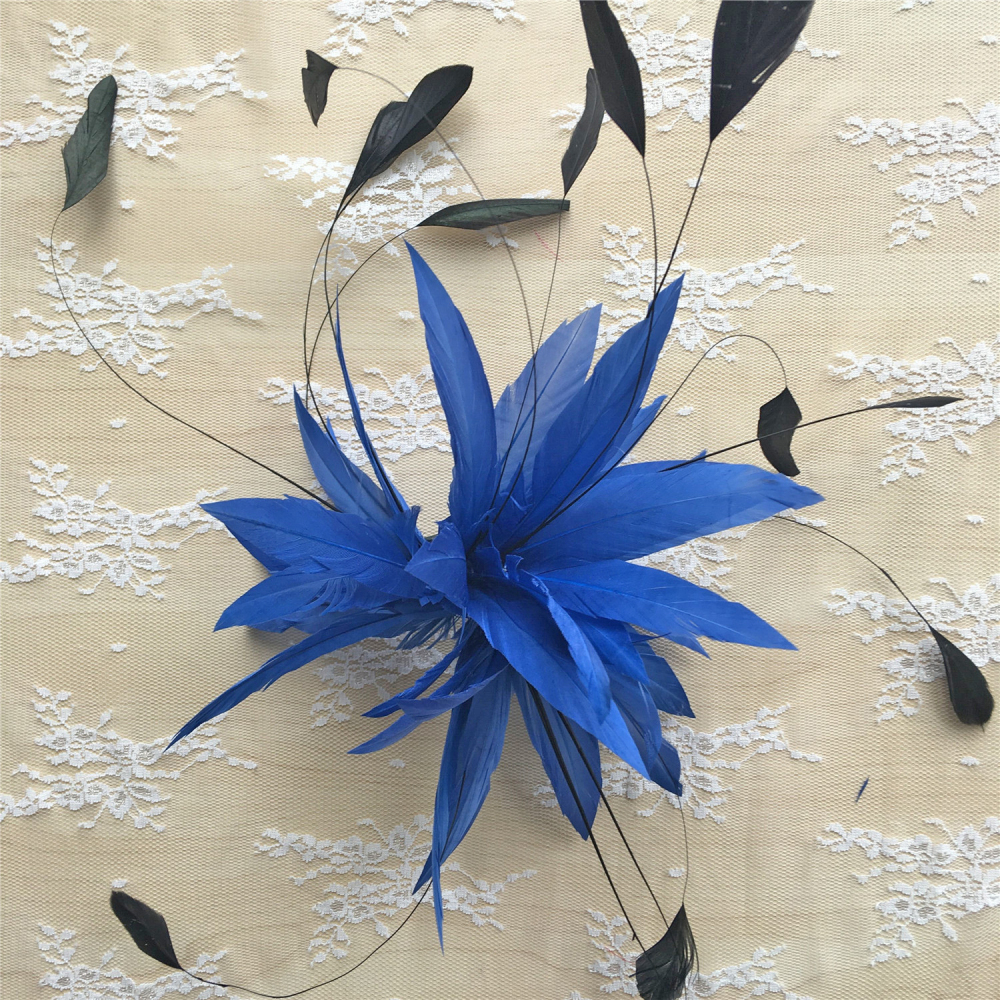 RM704 Feather Mount Stripped Coque Feather Millinery Fascinators Hat Handcraft Headress