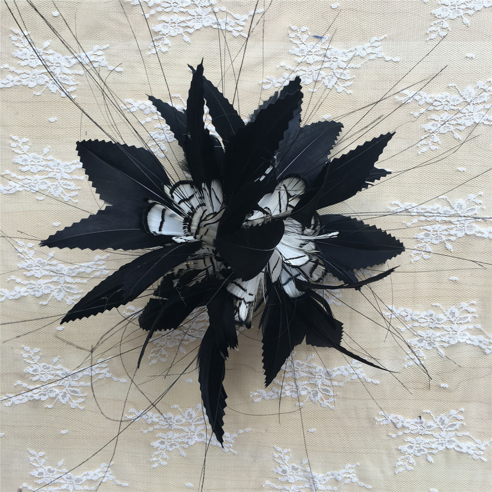 RM731 Feather Mount Goose Feather Millinery Fascinators Hat Handcraft Headress