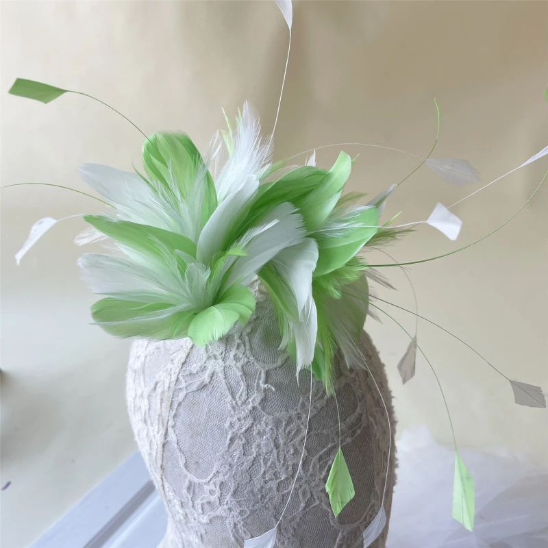 RM720 Feather Mount Goose Hackle Feather Millinery Fascinators Hat Handcraft Headress