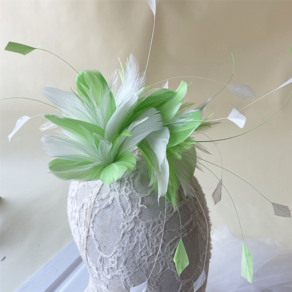 RM720 Feather Mount Goose Hackle Feather Millinery Fascinators Hat Handcraft Headress