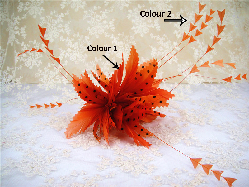 RM818 Feather Mount Goose Hackle Feather Millinery Fascinators Hat Handcraft Headress