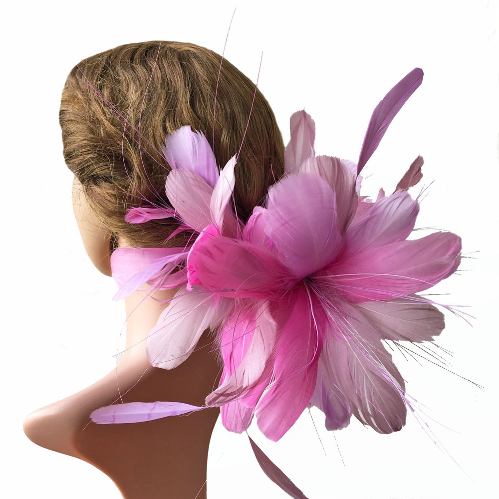 RM829 Feather Mount Goose Feather Millinery Fascinators Hat Handcraft Headress