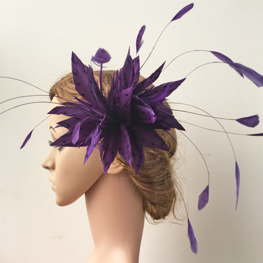 RM818 Feather Mount Goose Hackle Feather Millinery Fascinators Hat Handcraft Headress