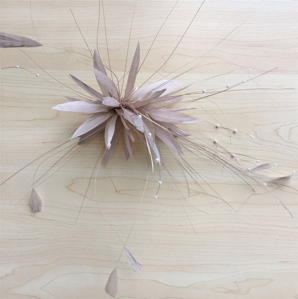 RM808 Feather Mount Goose Hackle Feather Millinery Fascinators Hat Handcraft Headress