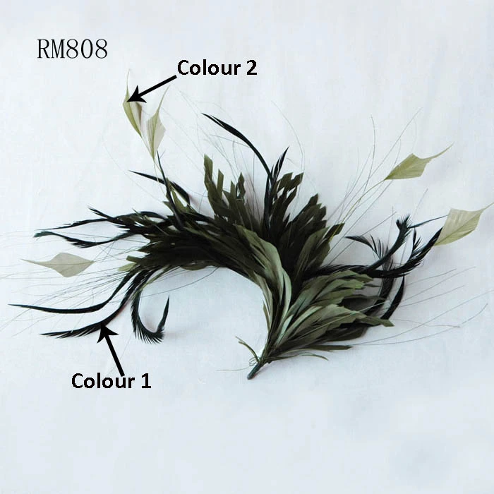 RM805 Feather Mount Goose Hackle Feather Millinery Fascinators Hat Handcraft Headress