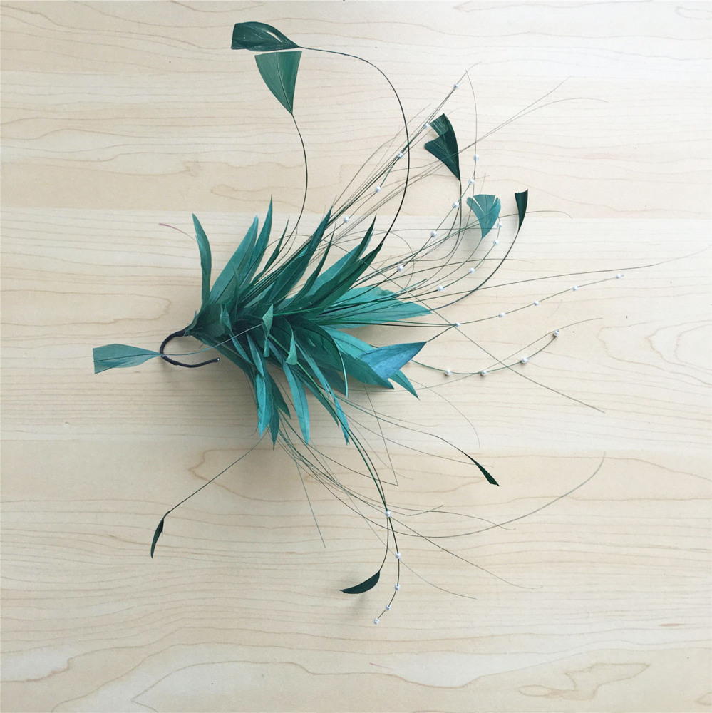 RM805 Feather Mount Goose Hackle Feather Millinery Fascinators Hat Handcraft Headress