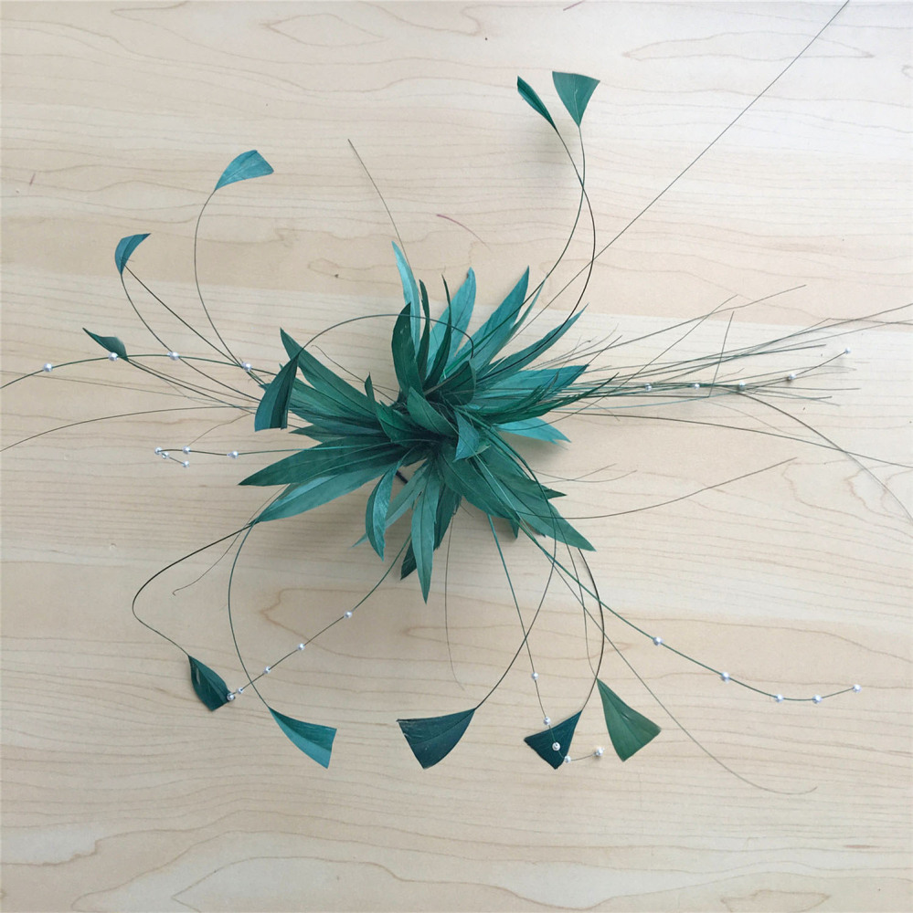 RM805 Feather Mount Goose Hackle Feather Millinery Fascinators Hat Handcraft Headress