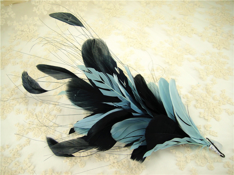 RM720 Feather Mount Goose Hackle Feather Millinery Fascinators Hat Handcraft Headress