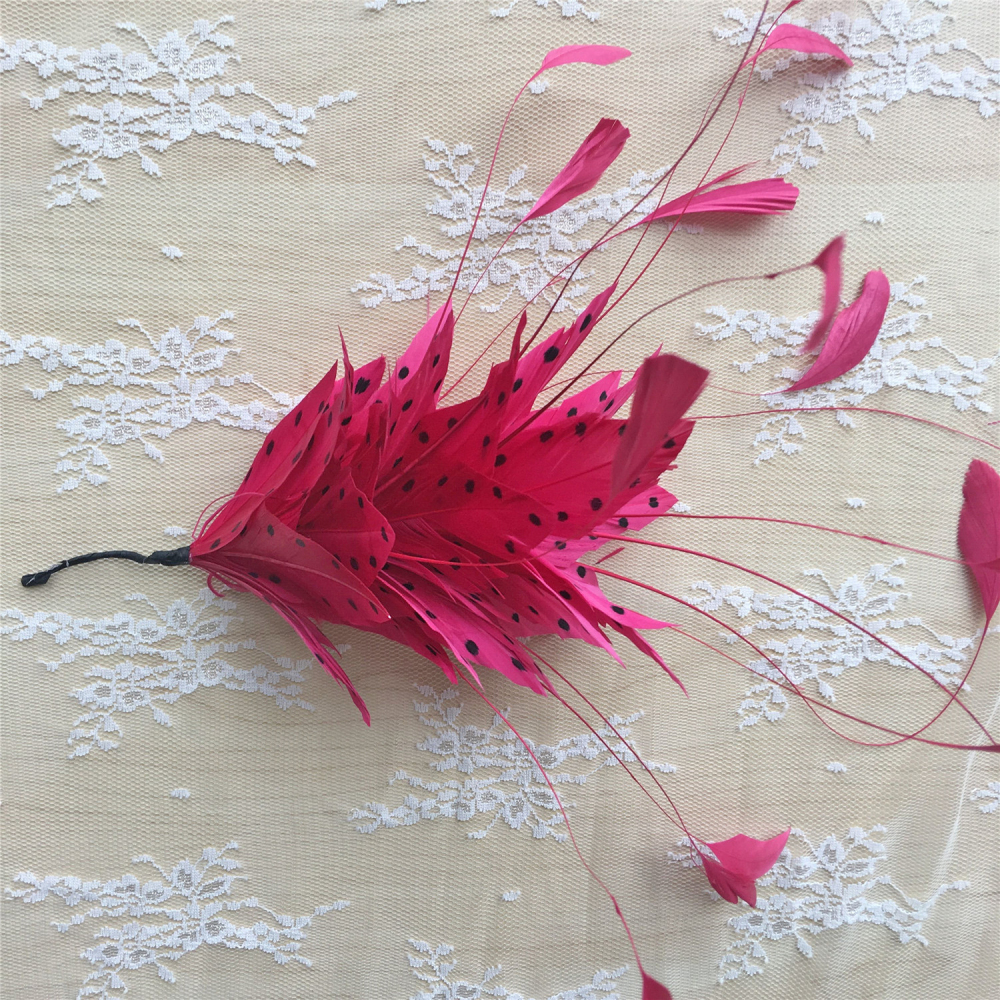 RM815 Feather Mount Goose Hackle Feather Millinery Fascinators Hat Handcraft Headress