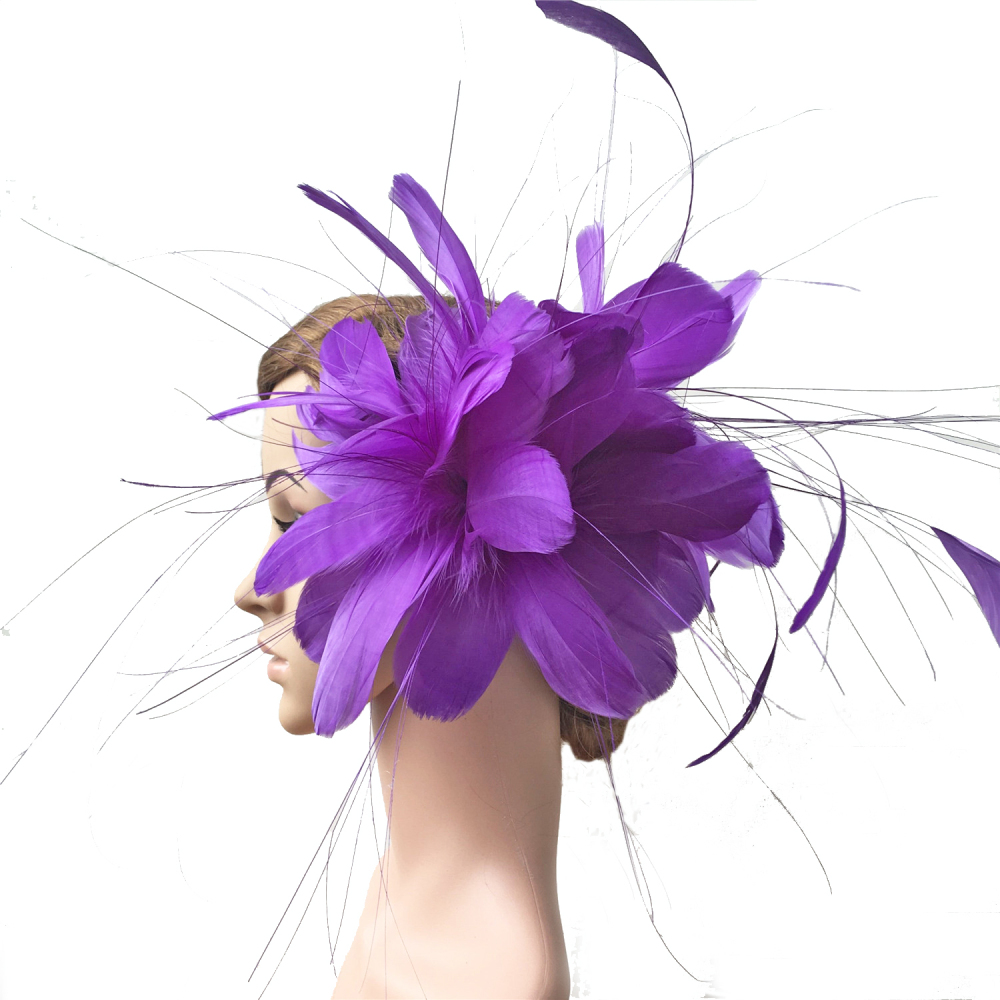 RM829 Feather Mount Goose Feather Millinery Fascinators Hat Handcraft Headress