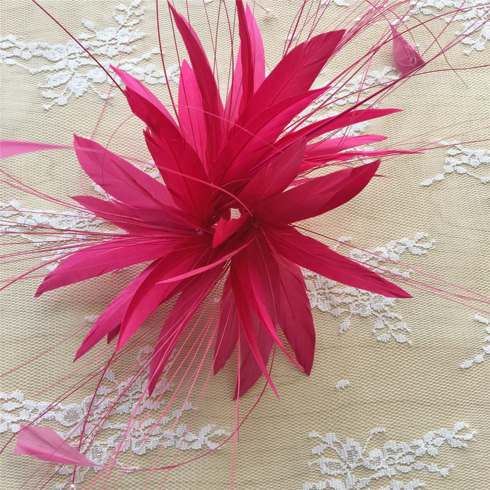 RM805 Feather Mount Goose Hackle Feather Millinery Fascinators Hat Handcraft Headress