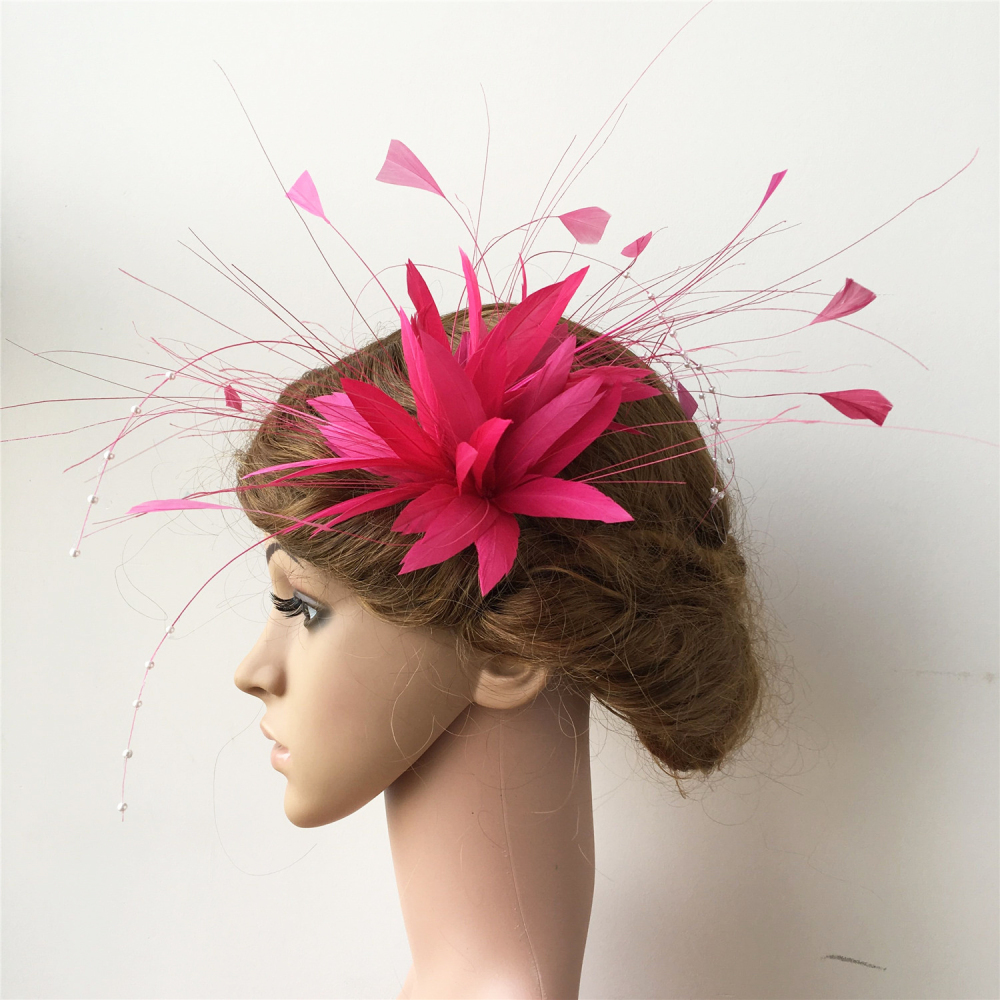 RM805 Feather Mount Goose Hackle Feather Millinery Fascinators Hat Handcraft Headress